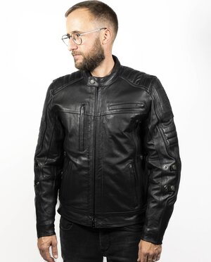 TECHNICAL LEATHER JACKET WITH KEVLAR ®